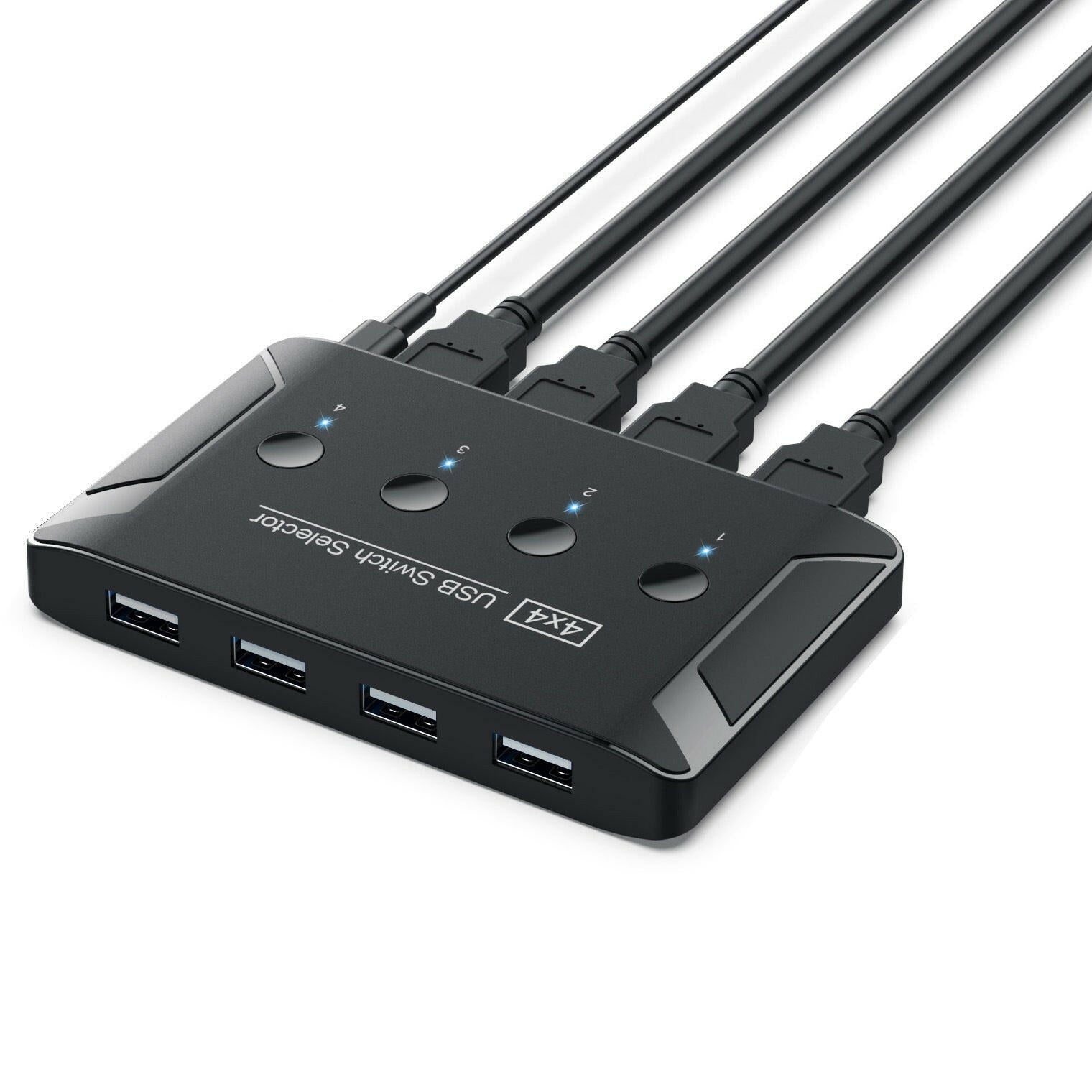 . USB 3.0 Multi Interface Hub – 4 In 4 Out Printer Sharer Switch - GoTypical