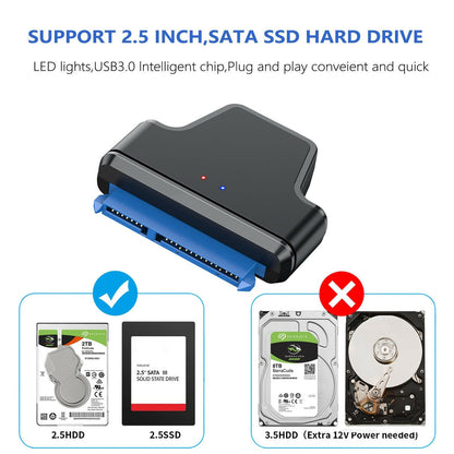 . USB 3.0 to SATA Adapter Cable – Laptop Hard Drive Connector - GoTypical