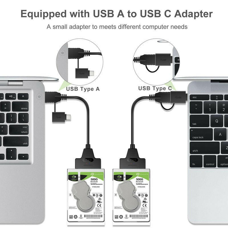 . USB 3.0 USB-C to SATA Hard Disk Adapter Cable 50CM - GoTypical
