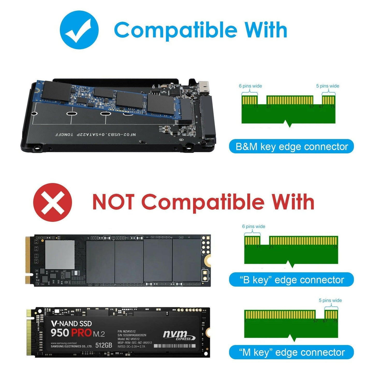 . USB 3.0 SSD Enclosure – 2.5-Inch Aluminum M.2 NGFF Case - GoTypical