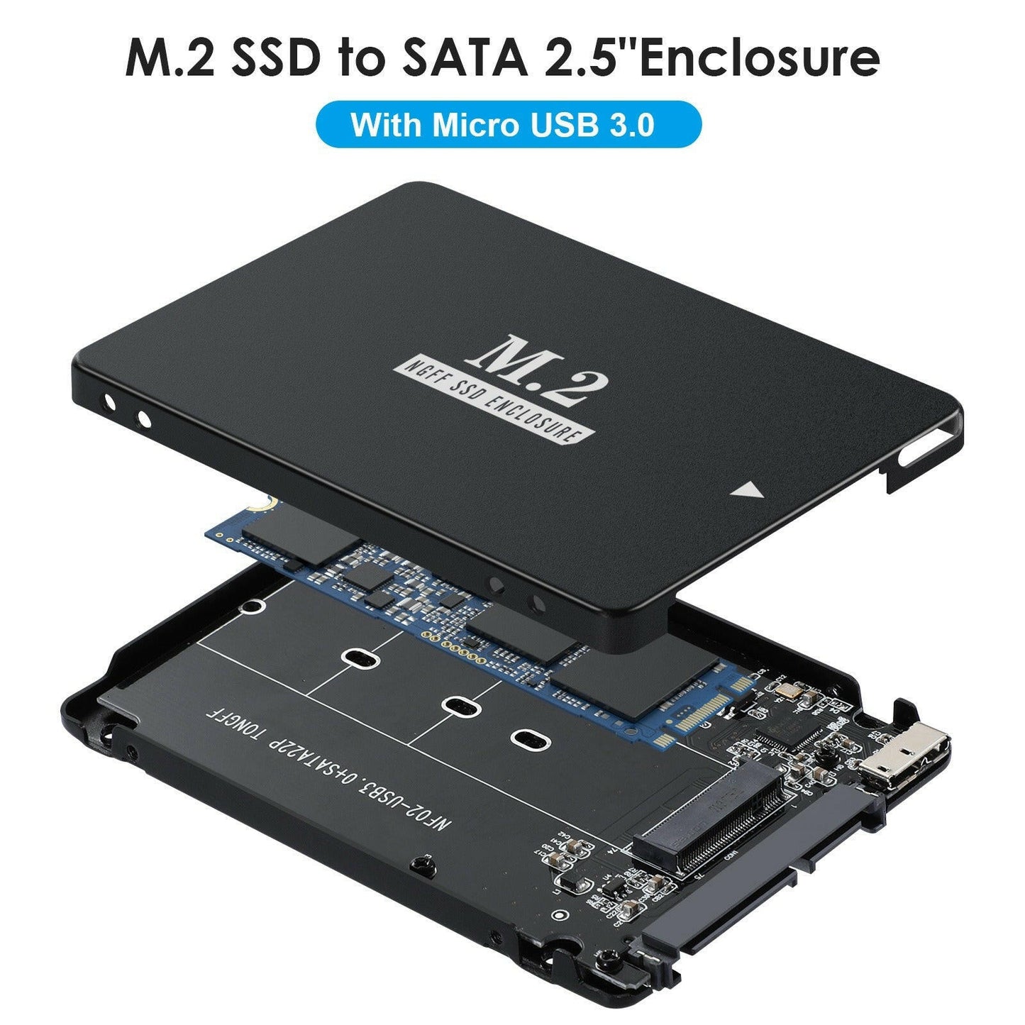 . USB 3.0 SSD Enclosure – 2.5-Inch Aluminum M.2 NGFF Case - GoTypical