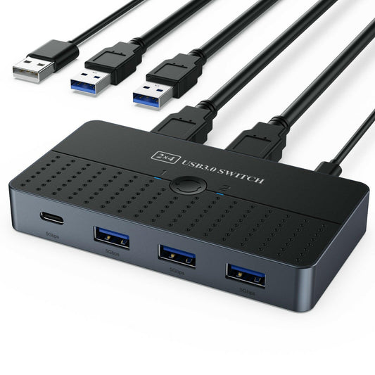 . USB 3.0 KVM Switch – 2 In 4 Out, USB-C, Windows XP Compatible - GoTypical