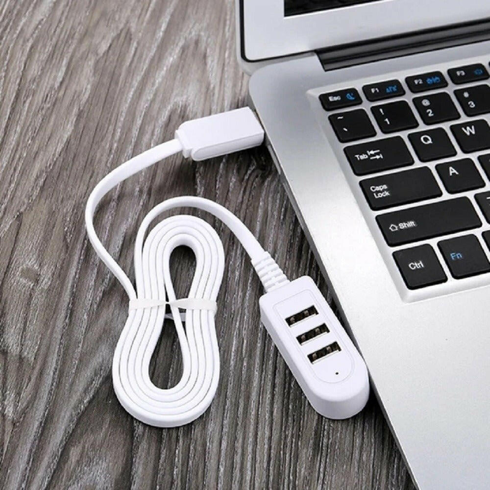 . USB 3-in-1 Splitter Hub – Multifunctional Charger with 120cm Cable - GoTypical