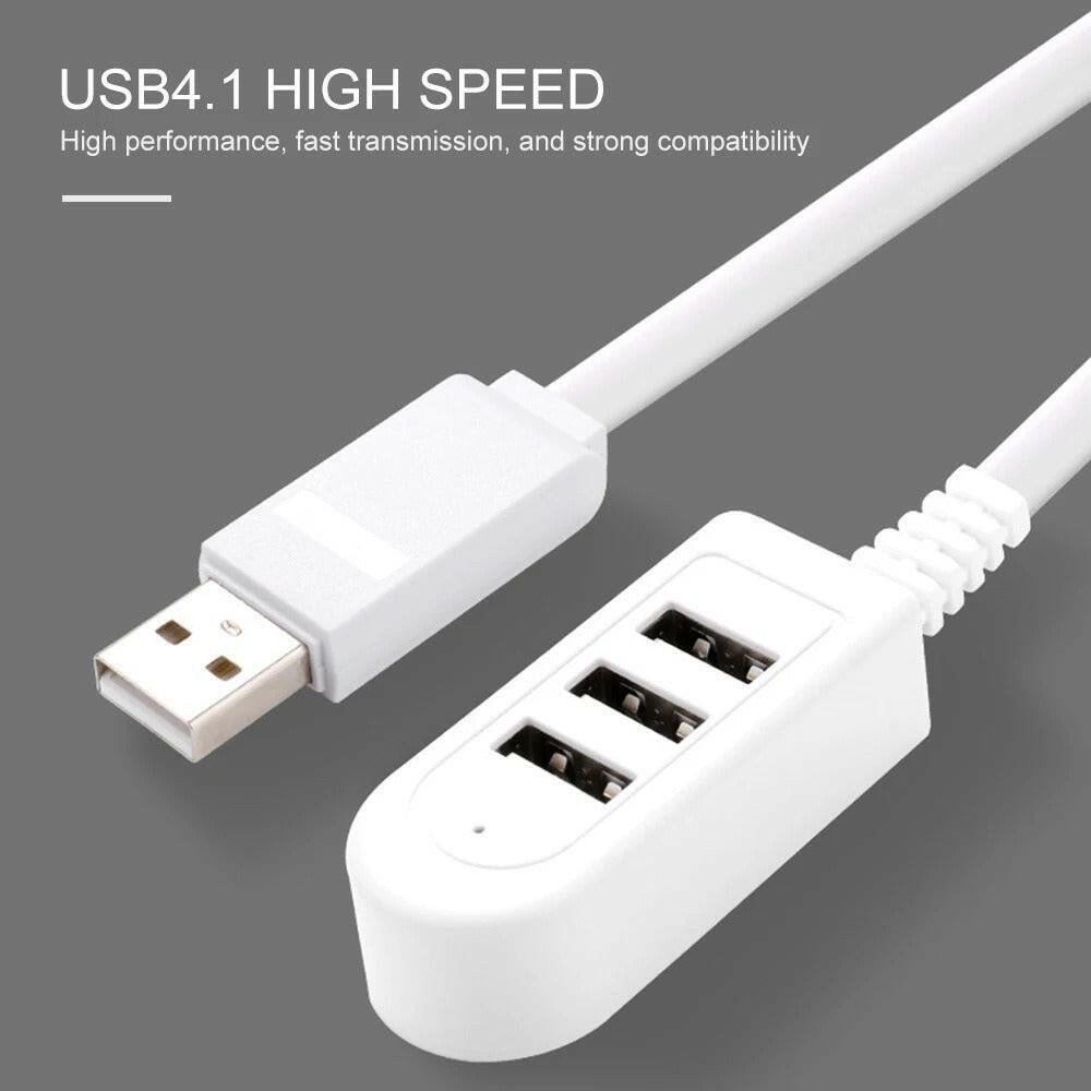 . USB 3-in-1 Splitter Hub – Multifunctional Charger with 120cm Cable - GoTypical