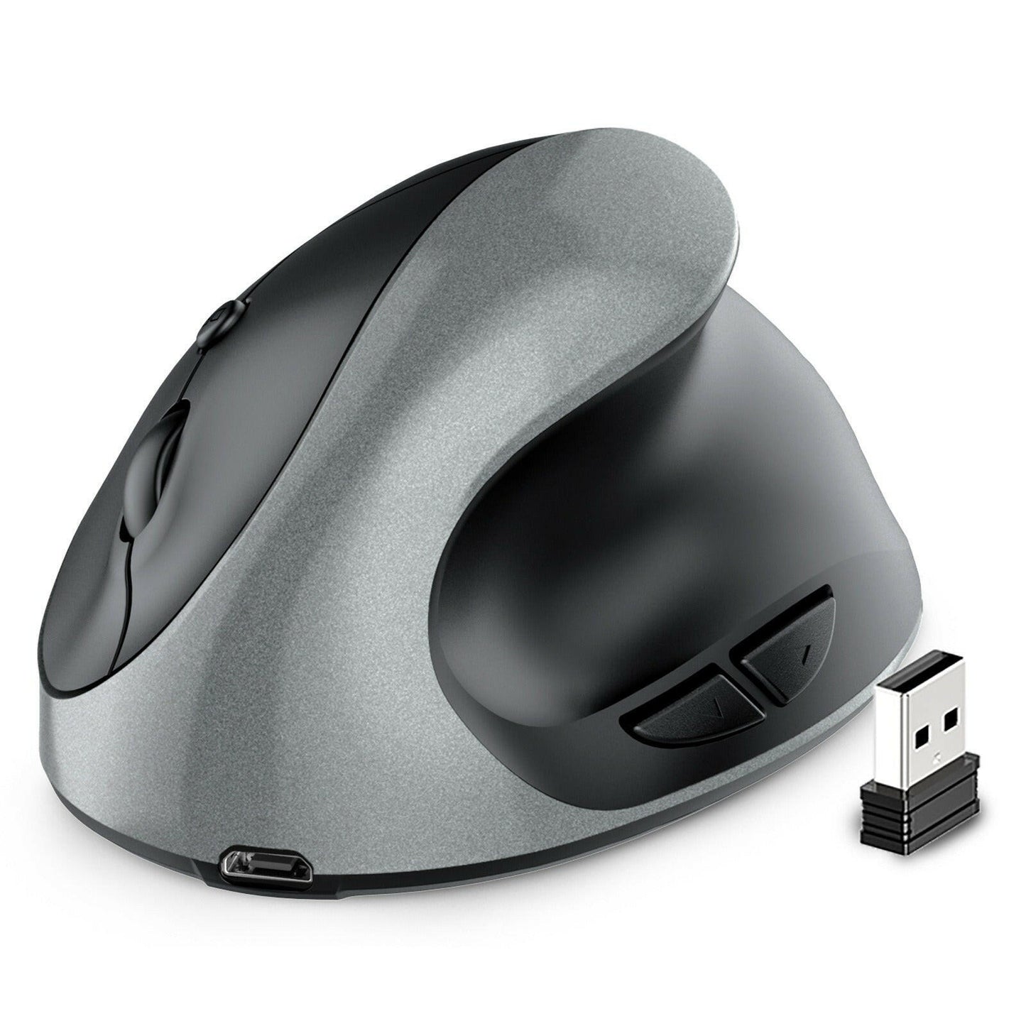 . Vertical Ergonomic Wireless Mouse – Rechargeable Silent Grip - GoTypical