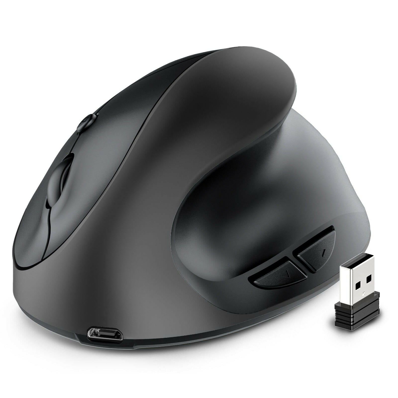 . Vertical Ergonomic Wireless Mouse – Rechargeable Silent Grip - GoTypical
