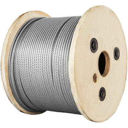 VEVOR 1/8" Stainless Steel Wire Rope – 7x7 Strand, 500ft Marine Grade - GoTypical