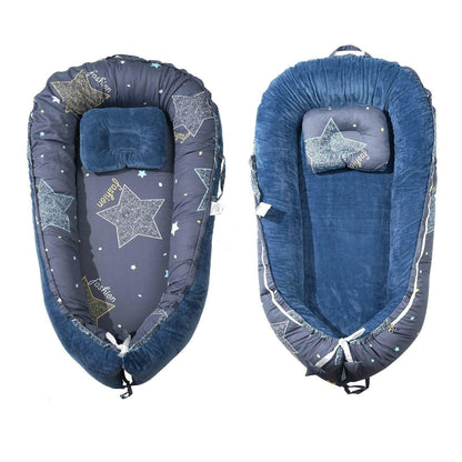 Baby Infant Lounger – 100% Cotton Soft Newborn Nest with Headrest - GoTypical