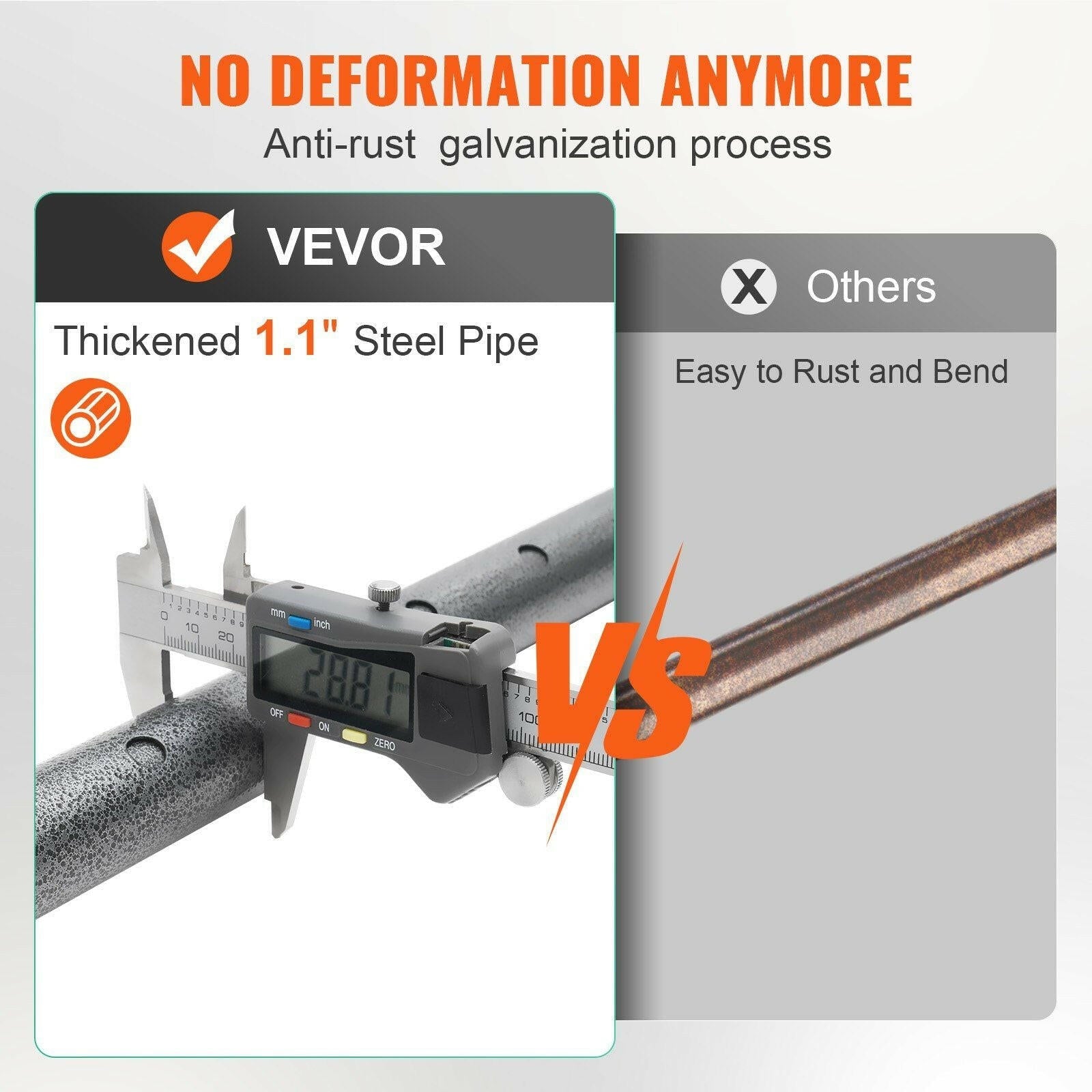 VEVOR Cargo Bar, Truck Bed Bar Adjustable from 40" to 73", Heavy - duty Steel Cargo Stabilizer Bar with 220 lbs Capacity, Truck Load Bar Stop Sliding for Pickup Truck Bed, SUV, Minitruck - GoTypical