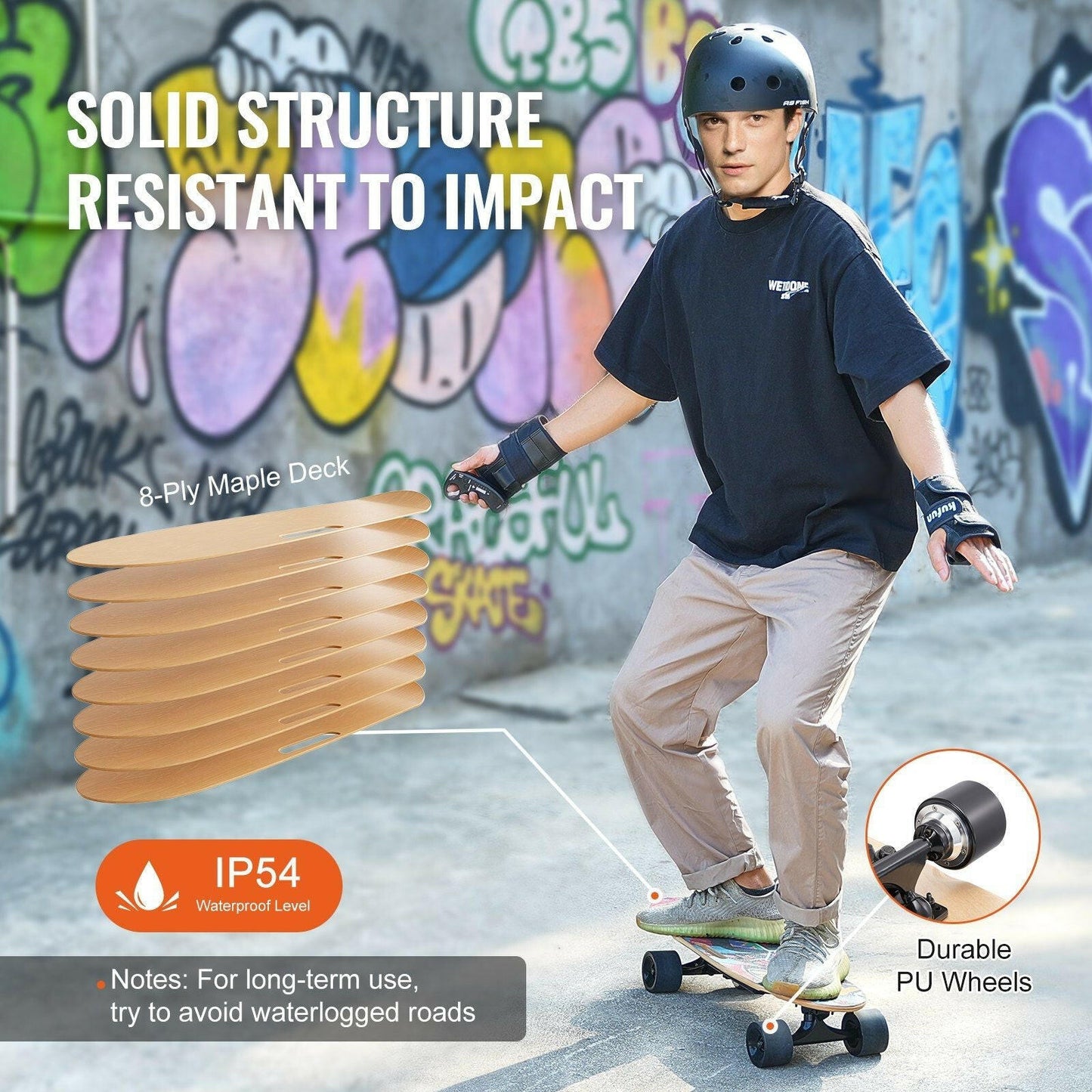 VEVOR Electric Longboard Skateboard – 5 Mile Range, Lightweight Portable - GoTypical