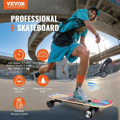 VEVOR Electric Longboard Skateboard – 5 Mile Range, Lightweight Portable - GoTypical