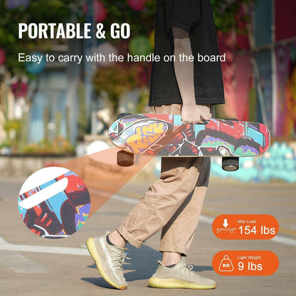 VEVOR Electric Longboard Skateboard – 5 Mile Range, Lightweight Portable - GoTypical