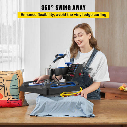 VEVOR Heat Press Machine 15x15 Inch – Fast Heating | Swing Away Design - GoTypical