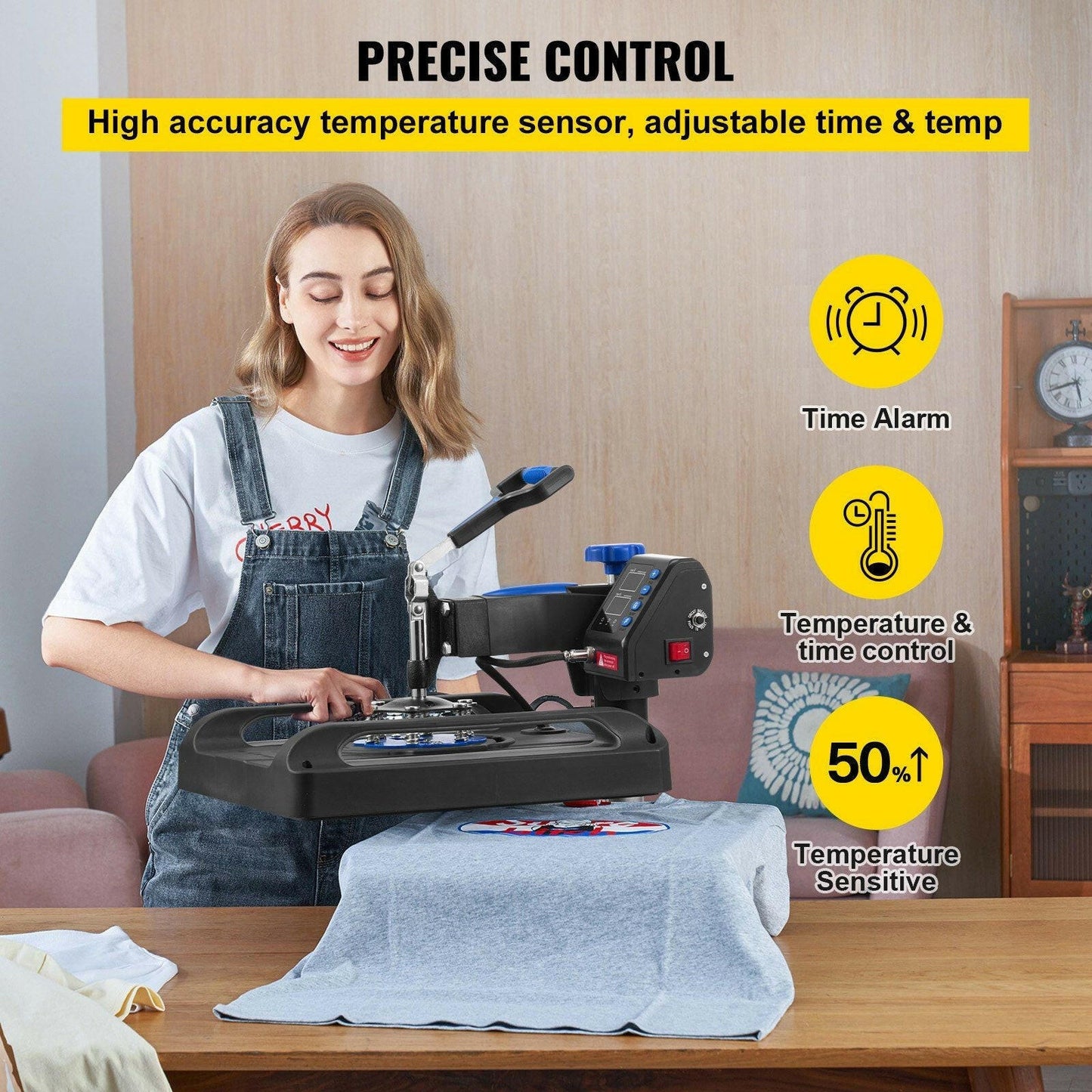 VEVOR Heat Press Machine 15x15 Inch – Fast Heating | Swing Away Design - GoTypical