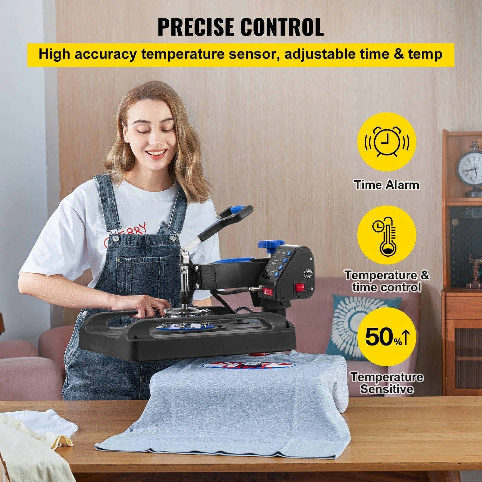 VEVOR Heat Press Machine 15x15 Inch – Fast Heating | Swing Away Design - GoTypical