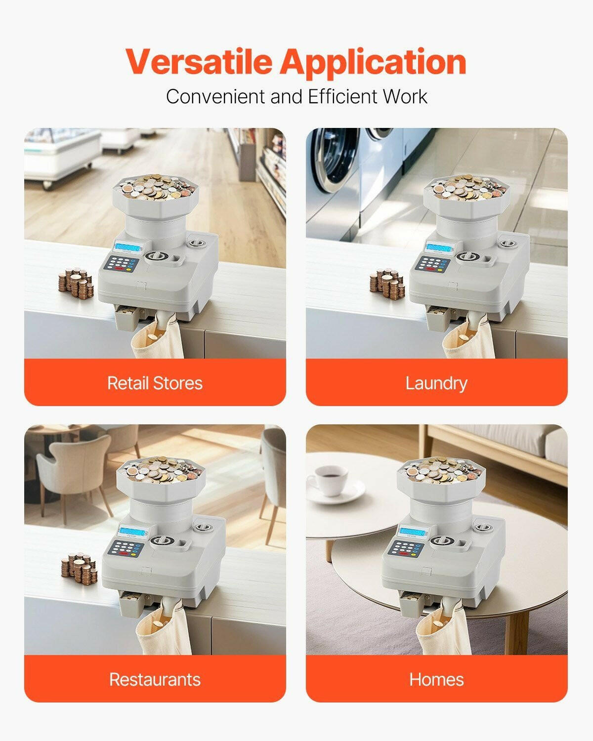 Coin Counter – VEVOR High Speed Automatic Sorter with Anti-Jam Tech - GoTypical