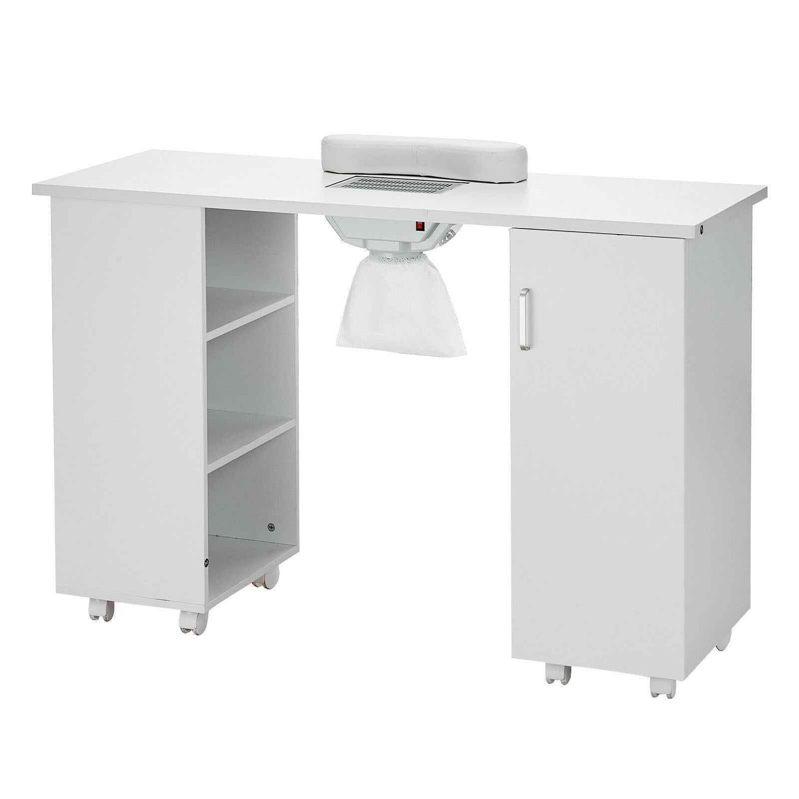 VEVOR Manicure Table with Electric Dust Collector – MDF Nail Tech Desk - GoTypical