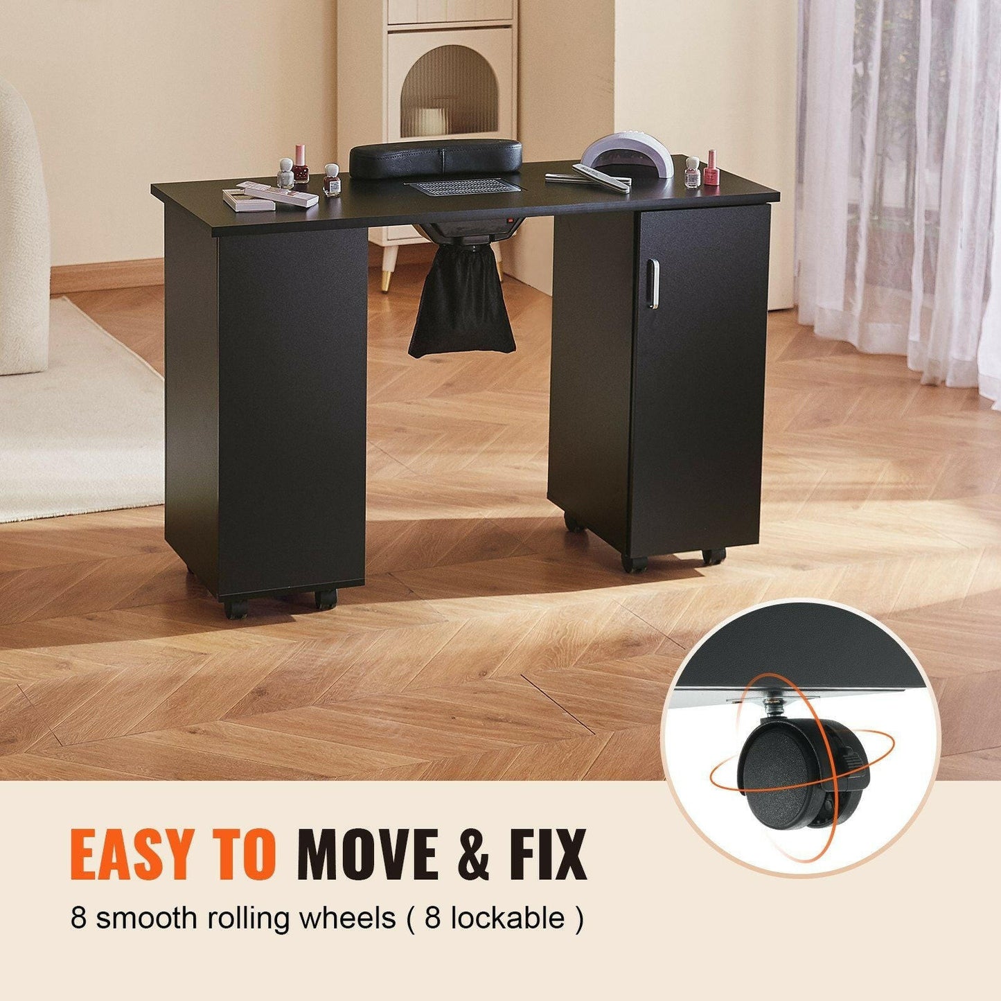 . Manicure Table – MDF Nail Tech Desk with Electric Dust Collector - GoTypical