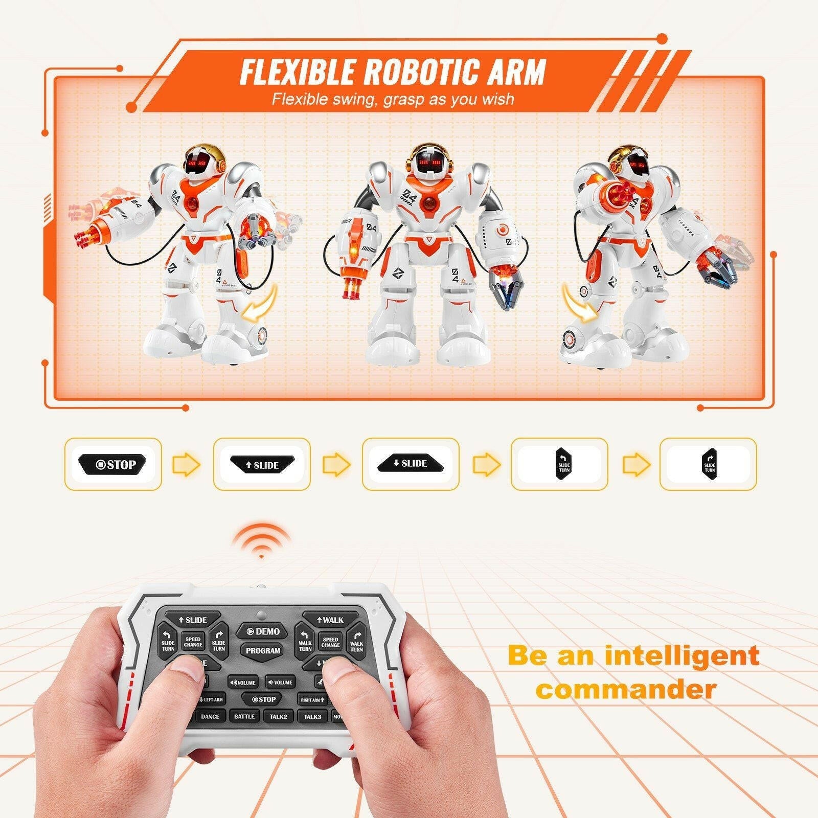 RC Robot Toy – Programmable Battle Robot with Dart Launcher for Kids - GoTypical