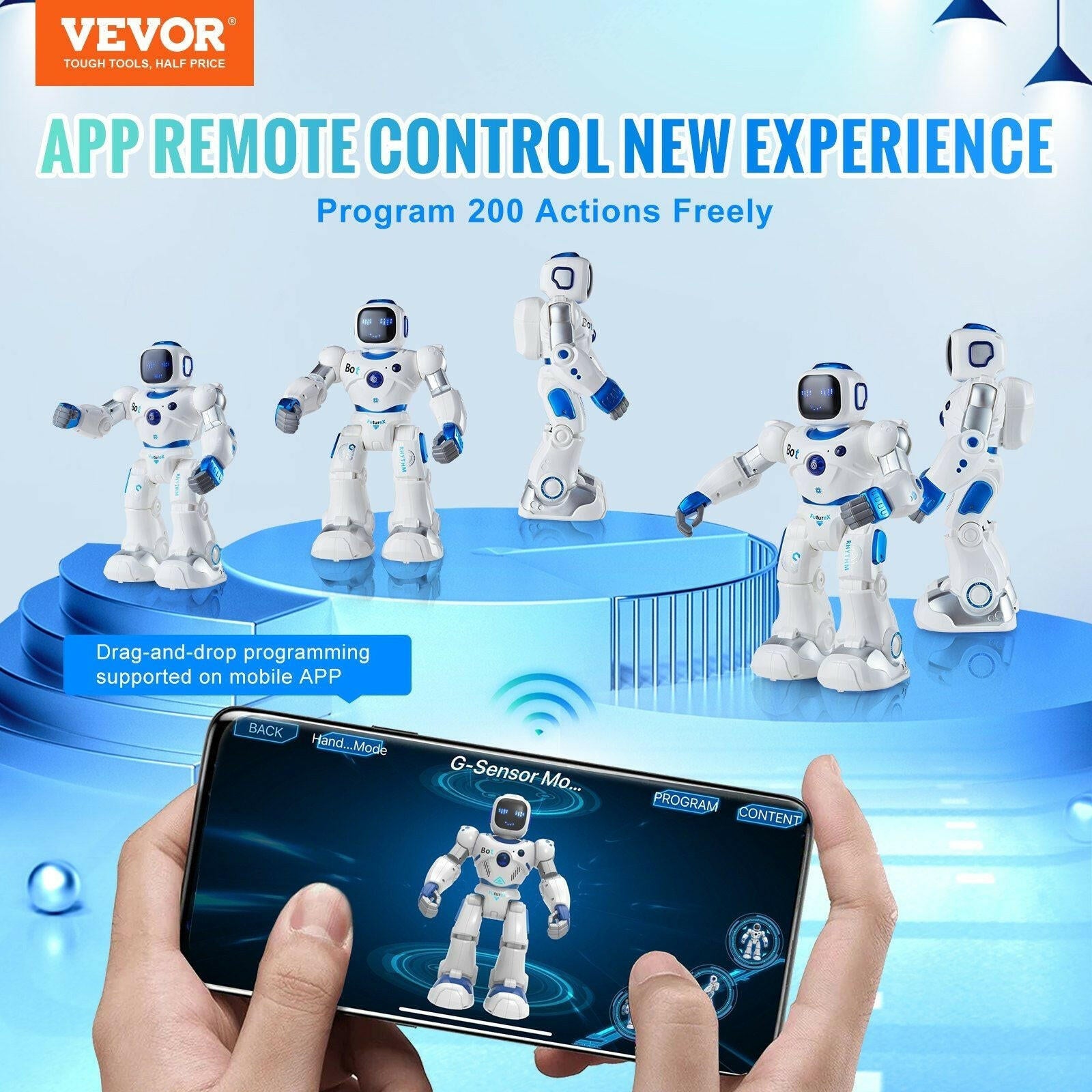 VEVOR RC Robot Toy – Programmable Large Kids Robot with APP Control - GoTypical