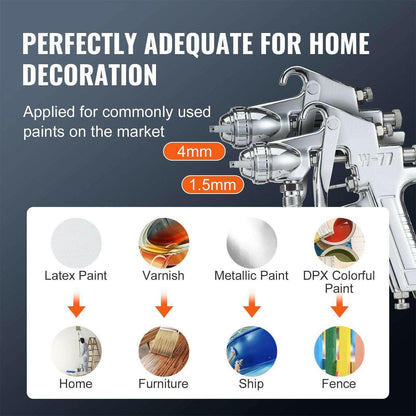 VEVOR 10L Spray Paint Pressure Pot Tank – Adjustable 60PSI with Two Nozzles - GoTypical