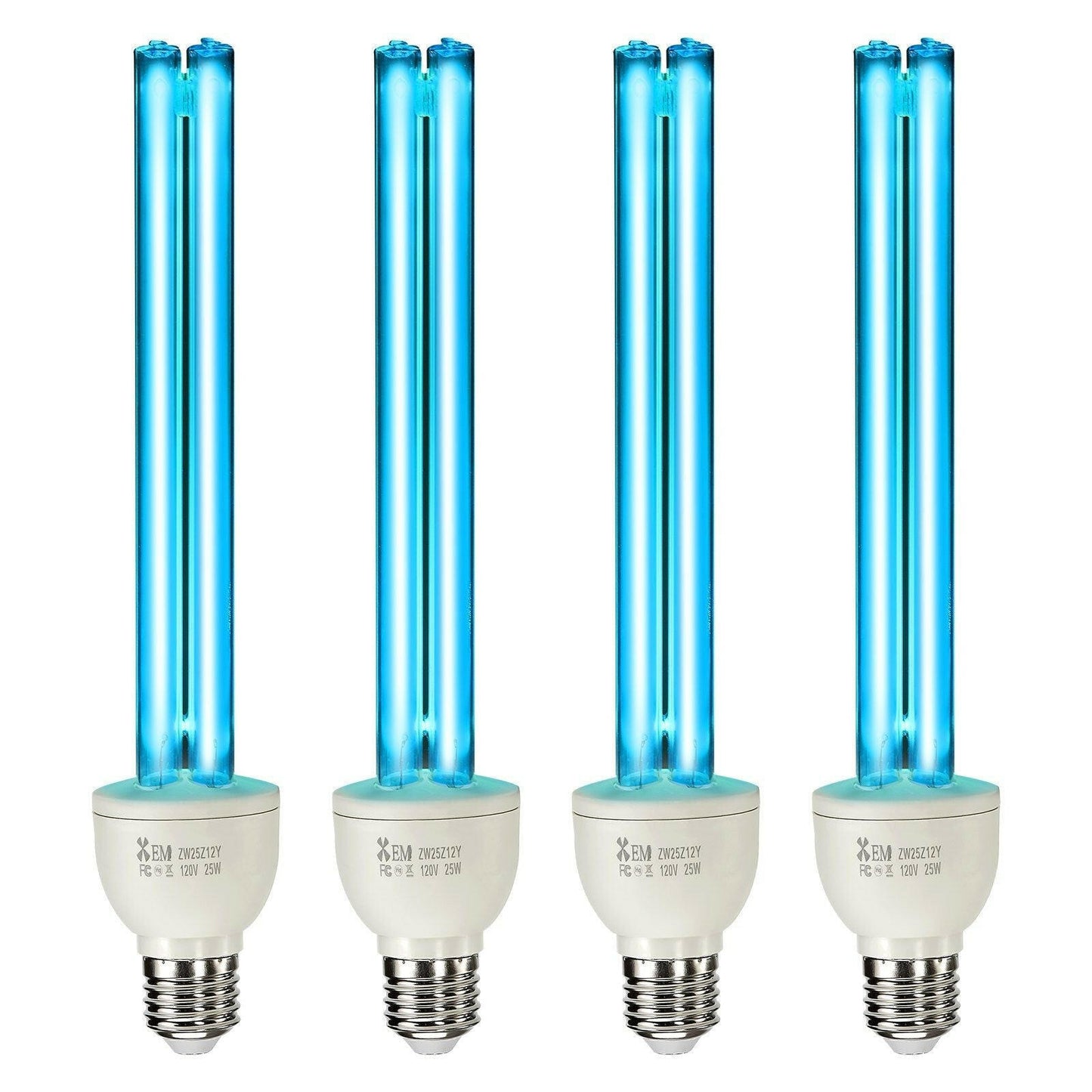 VEVOR UV-C Light Bulb 25W 4-Pack with Ozone Technology – Quartz Tube - GoTypical