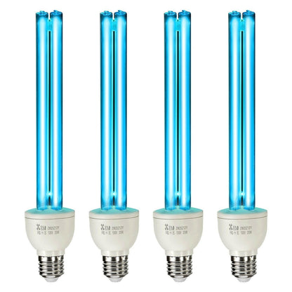 VEVOR UV-C Light Bulb 25W 4-Pack with Ozone Technology – Quartz Tube - GoTypical