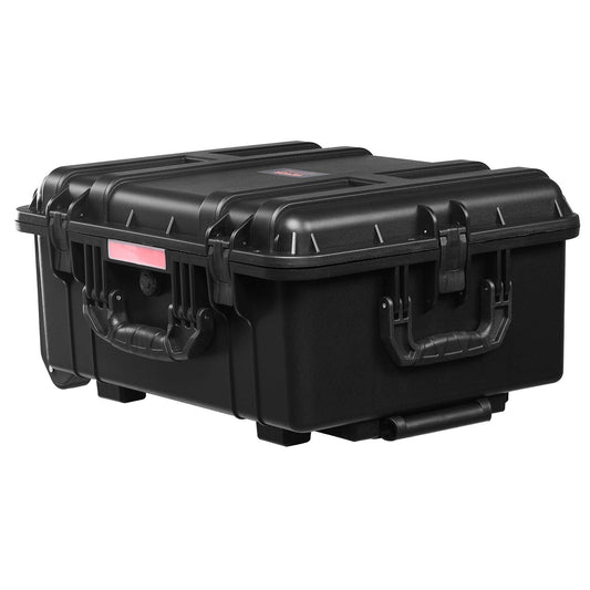 VEVOR Weatherproof Hard Case, Heavy Duty Protective Dry Box Case with Pre - Cut Foam, Wheels & Retractable Pull Handles for Travel, Hunt, Military, Tactical, IP67 Waterproof Case for Cameras(57x45x28) - GoTypical
