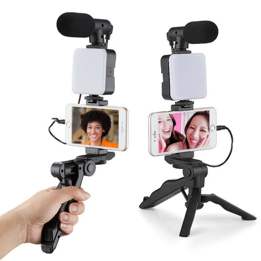 Vlogging kit for mobile phone tripod 36 led fill light and mini microphone for live stream, video TikTok YouTube - GoTypical