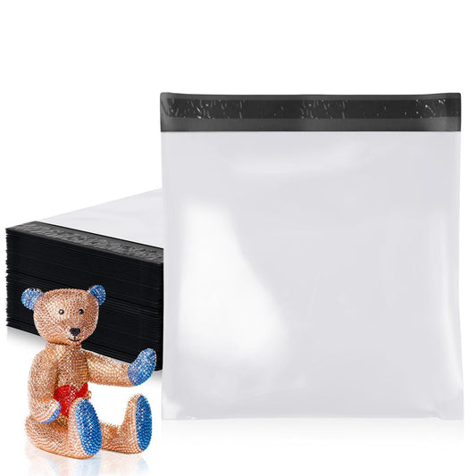 White Poly Mailers 24 x 24 Inches. 2000 Pack Poly Shipping Bags for Clothing with Self - Seal Tape. Stretchy Waterproof Mailers Poly Bags for Shipping. Shipping Envelopes for Clothing - GoTypical