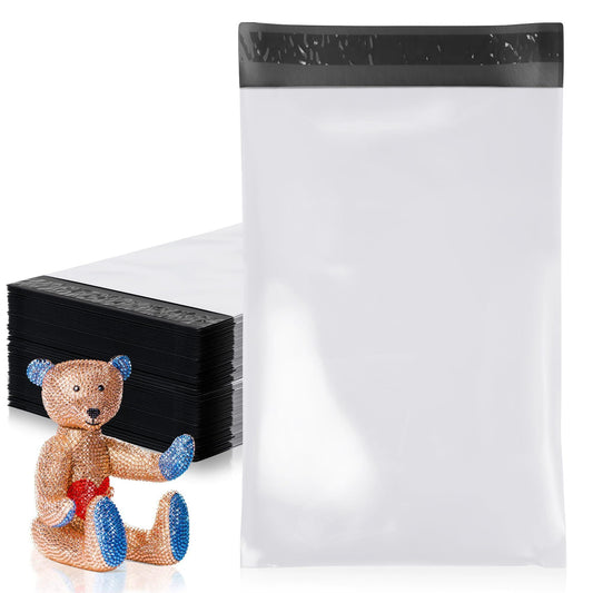 White Poly Mailers 6 x 9 Inches. 3000 Pack Poly Shipping Bags for Clothing with Self - Seal Tape. Stretchy Waterproof Mailers Poly Bags for Shipping. Shipping Envelopes for Clothing - GoTypical