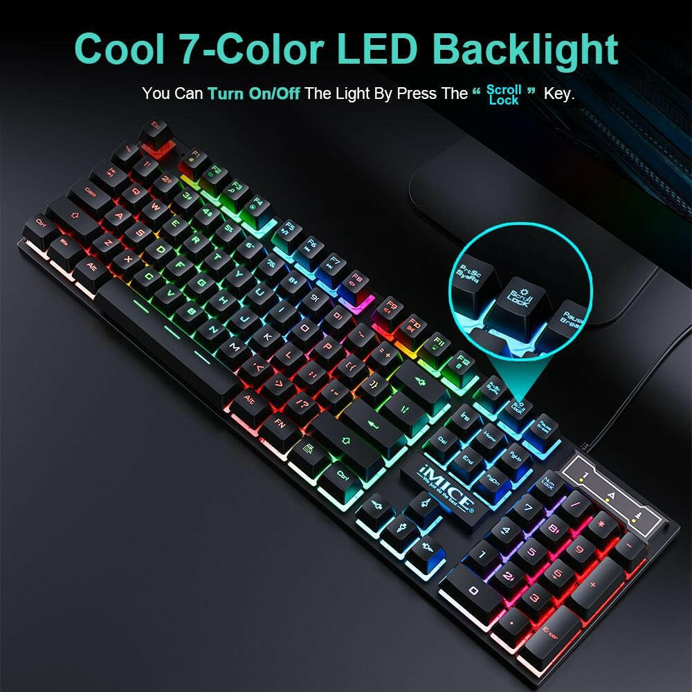 . Wired Gaming Keyboard & Mouse Set – Floating Keycap, RGB Backlit - GoTypical