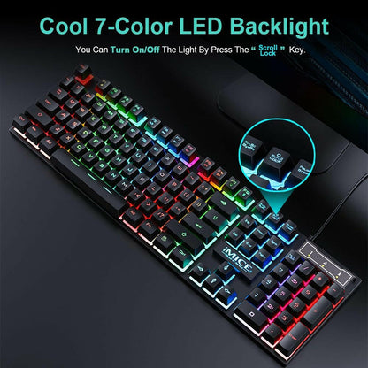 . Wired Gaming Keyboard & Mouse Set – Floating Keycap, RGB Backlit - GoTypical