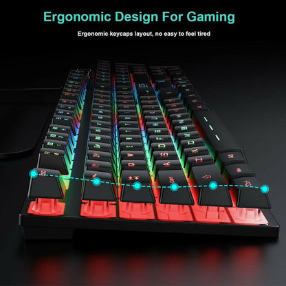 . Wired Gaming Keyboard & Mouse Set – Floating Keycap, RGB Backlit - GoTypical