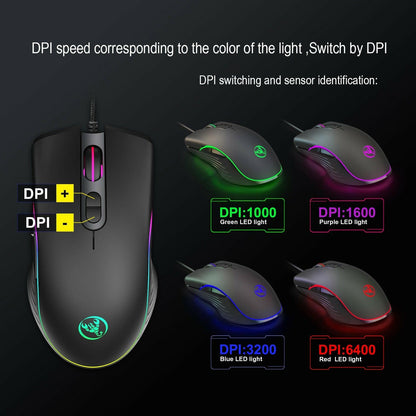 . Wired Gaming Mechanical Mouse – RGB Lighting, PUBG Optimized - GoTypical