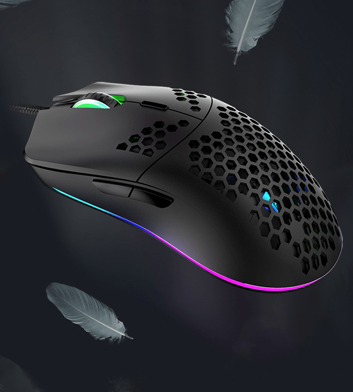 . Wired RGB Gaming Mouse – 6-Key Macro Programmable Lightweight - GoTypical
