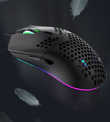 . Wired RGB Gaming Mouse – 6-Key Macro Programmable Lightweight - GoTypical