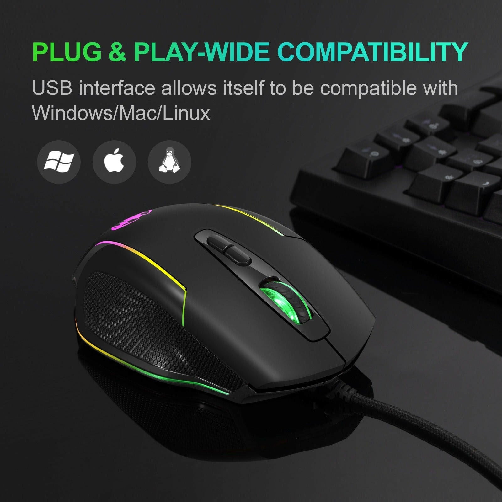 . Wired Optical Gaming Mouse – Seven Key Macro, RGB Breathing Light - GoTypical