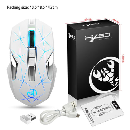 . Wireless 2.4G Mouse – Rechargeable Colorful Backlight, 7 Keys - GoTypical