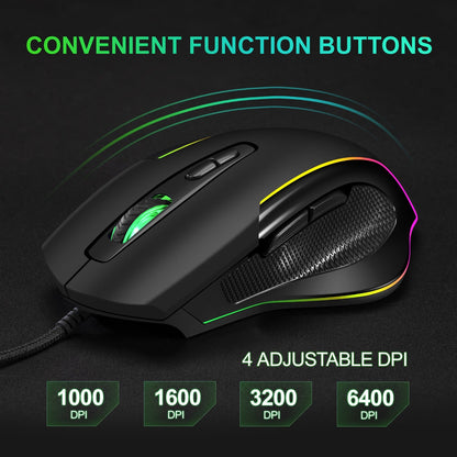 Wireless charging illuminated gaming mouse with anti sleep function automatic cursor movement to prevent computer screen lock - GoTypical
