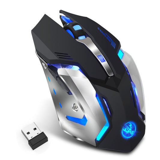 Wireless gaming mouse rechargeable 2.4G mouse with built - in 600mAh RGB illuminated business office mute mouse - GoTypical