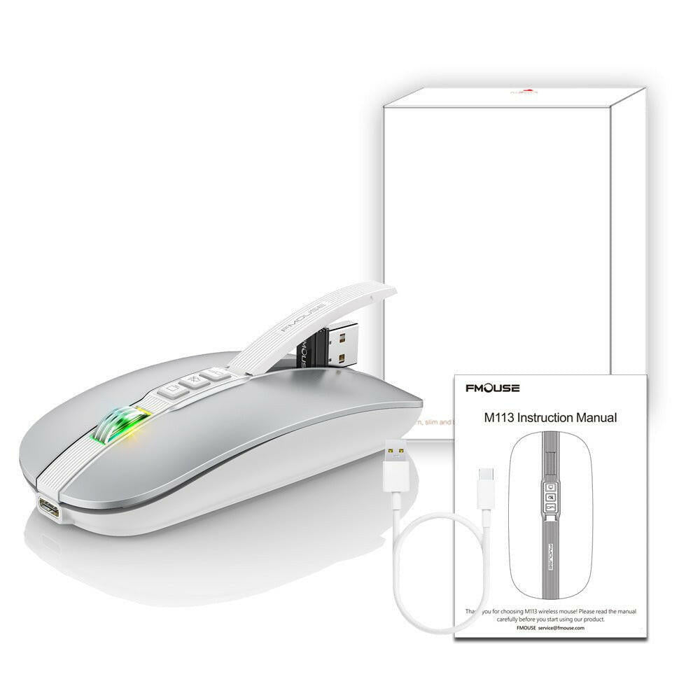 . Wireless Bluetooth Mouse – Dual Mode 2.4G/BT5.1, Silent 2400DPI - GoTypical