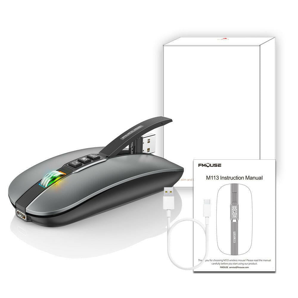 . Wireless Bluetooth Mouse – Dual Mode 2.4G/BT5.1, Silent 2400DPI - GoTypical