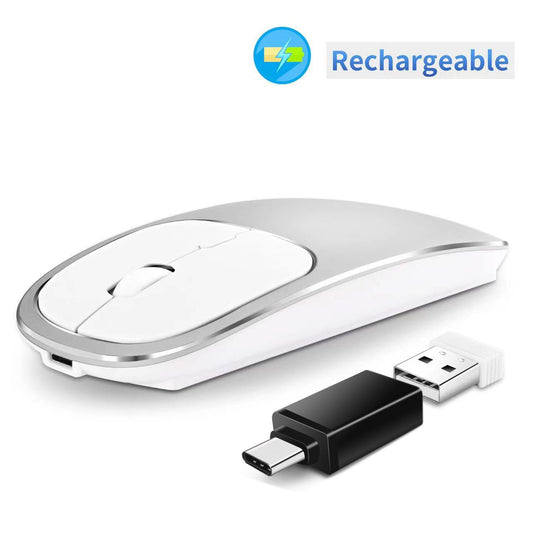 Wireless Mouse Charging Silent 2.4G Mouse Male and Female Portable Desktop Notebook Office - GoTypical