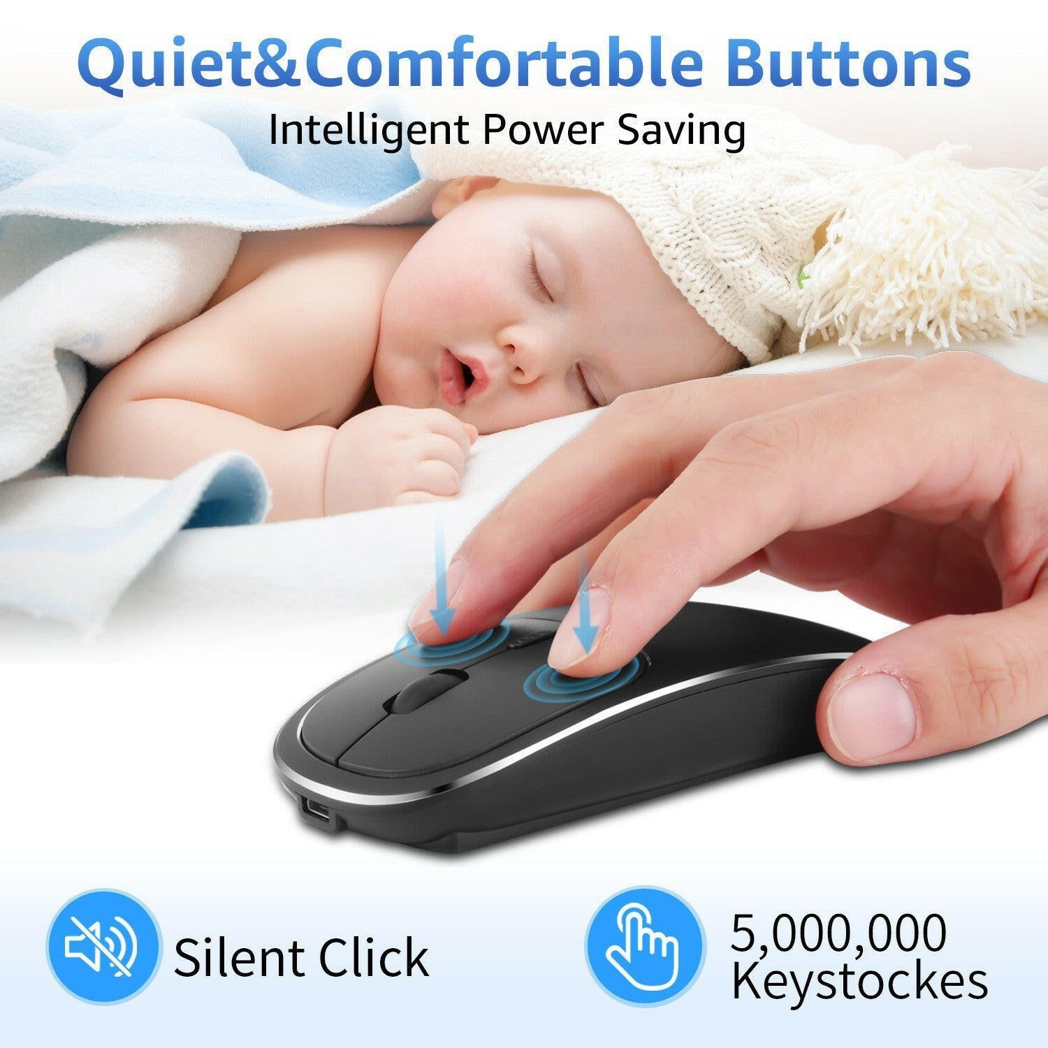 . Wireless 2.4G Silent Mouse – Portable Desktop & Laptop - GoTypical