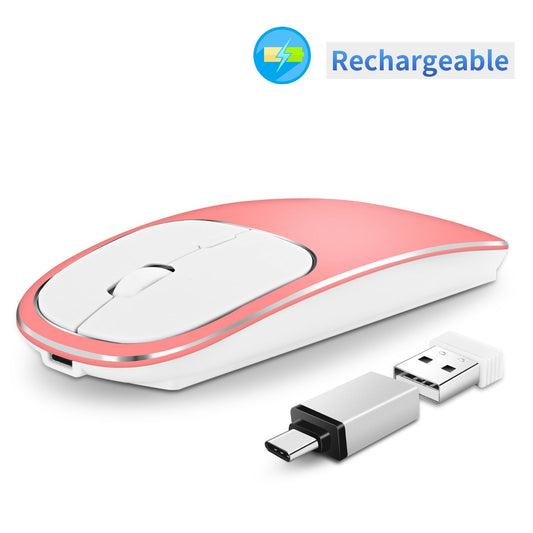Wireless Mouse Charging Silent 2.4G Mouse Male and Female Portable Desktop Notebook Office - GoTypical
