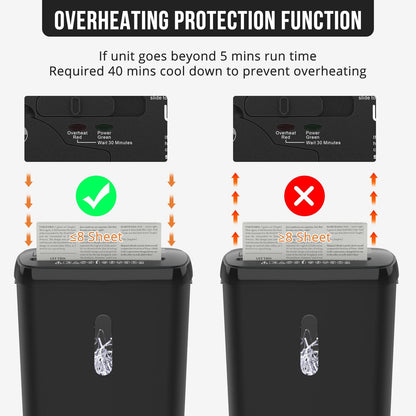 Woolsche Home Office Paper Shredder - 10 - Sheet Strip Cut with 3.17 - Gallon Basket - P - 2 Security Level - CD & Credit Card Shredder - Durable & Fast - Jam Proof System - ETL Certified - GoTypical