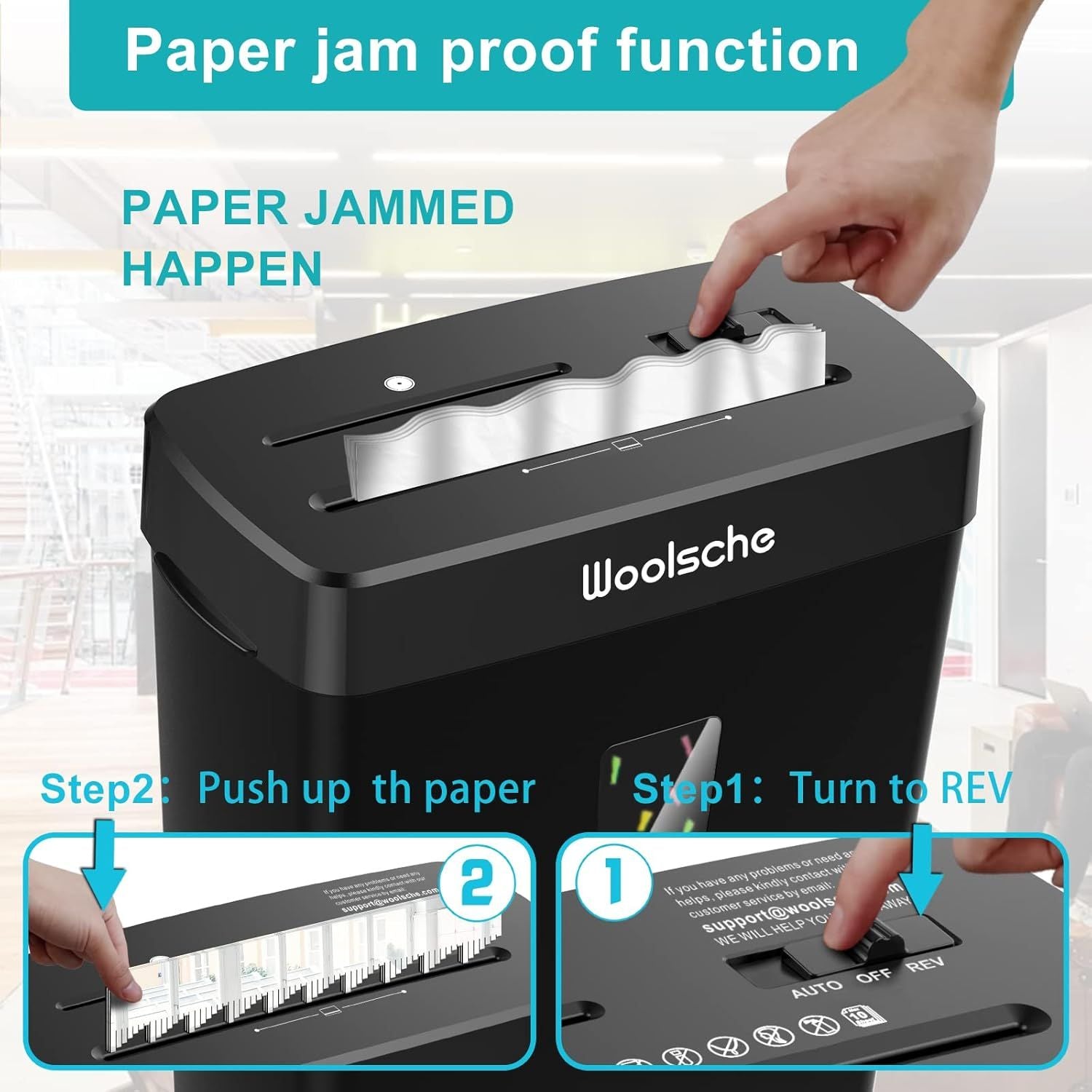 Woolsche Paper Shredder - 10 - Sheet Cross Cut with 3.43 - Gallon Basket - P - 4 Security Level - 3 - Mode Design - Shreds CD and Credit Card - Durable, Fast, and Jam Proof for H - GoTypical