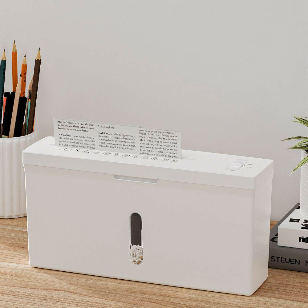 Woolsche Quiet Compact Paper Shredder – P5 Security Level, 2-Sheet Capacity - GoTypical