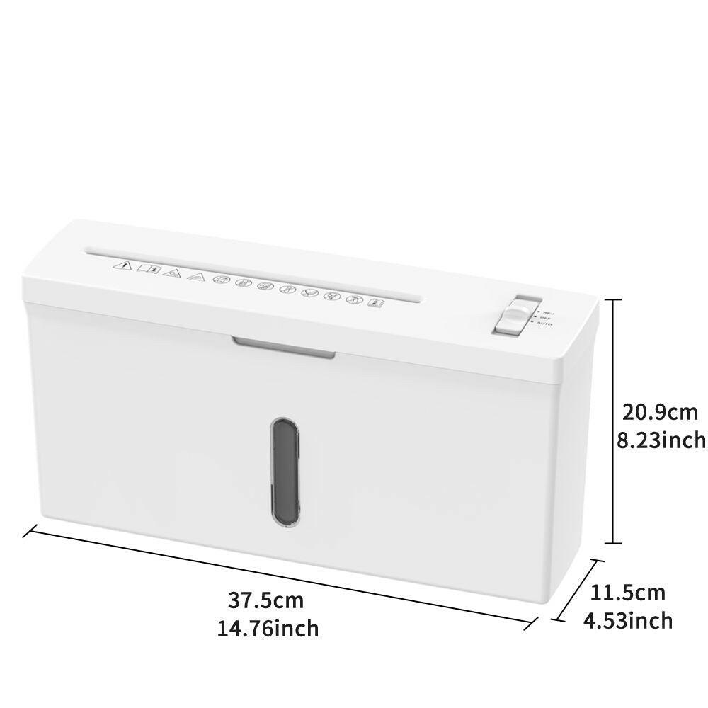 Woolsche Quiet Compact Paper Shredder – P5 Security Level, 2-Sheet Capacity - GoTypical